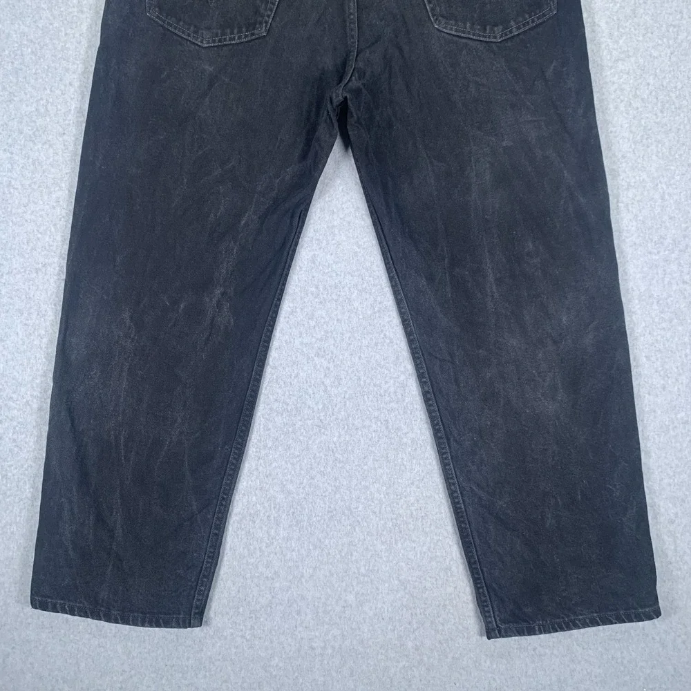 Vintage Levis 550 Relaxed Fit Jeans Mens 40x29 Black Tapered Leg Denim Whiskered